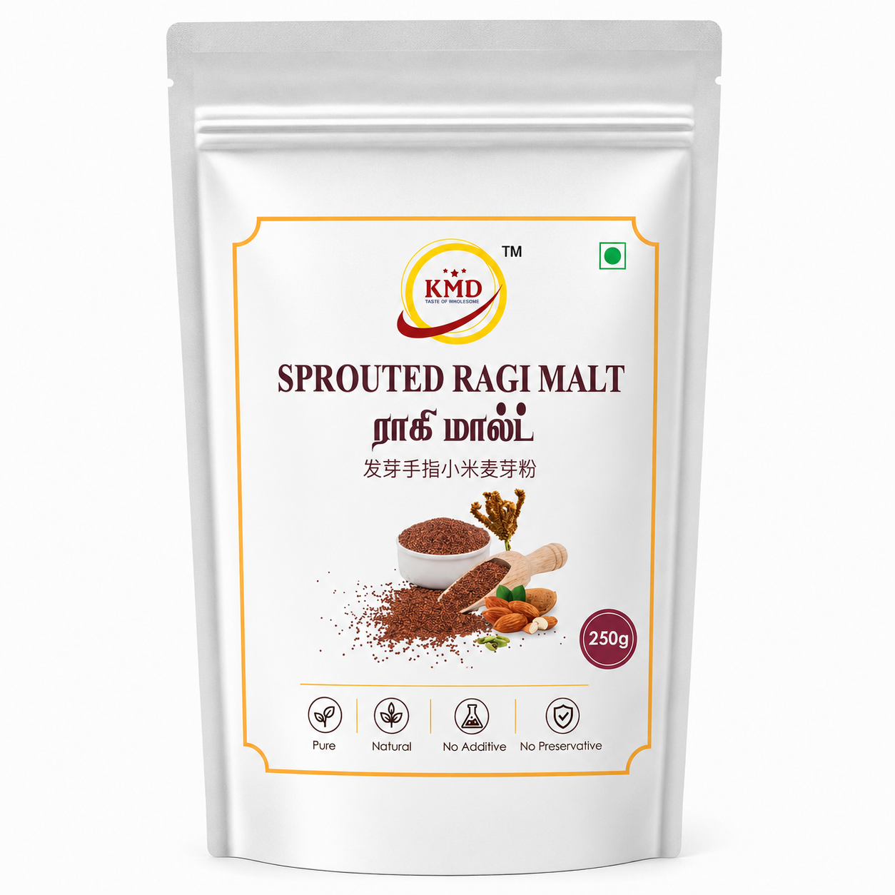 SPROUTED RAGI MALT 250g