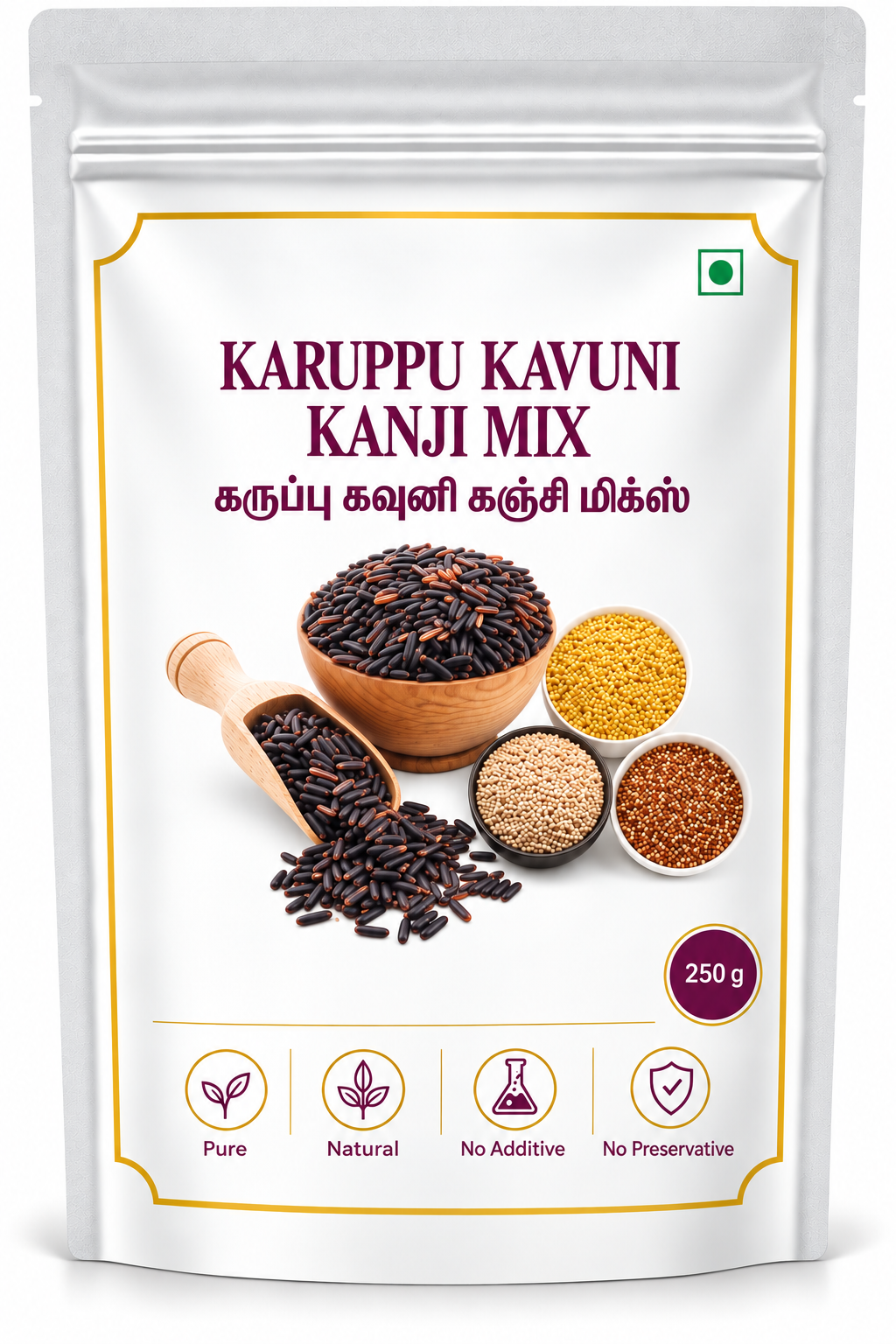 KARUPPU KAVUNI KANJI MIX 250g