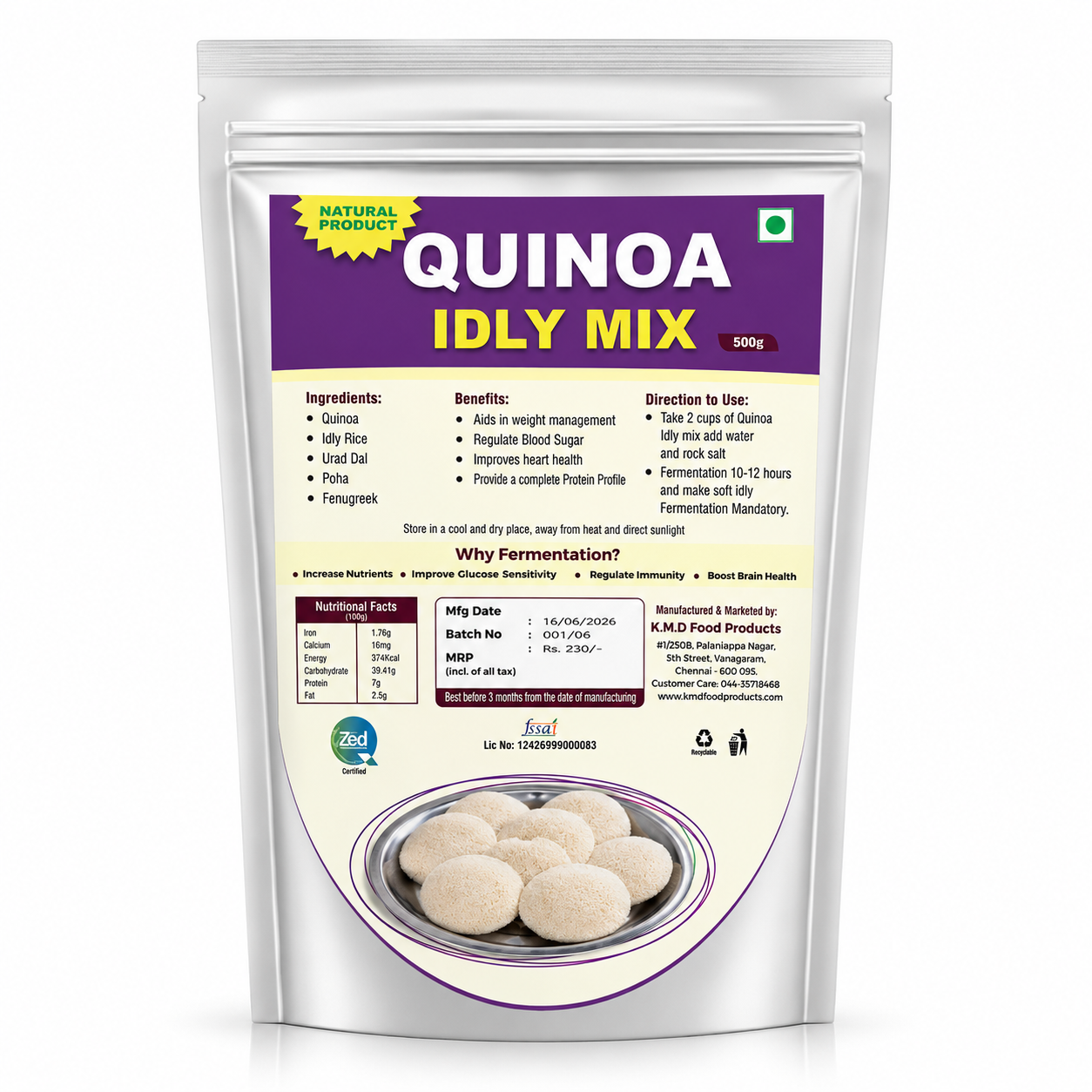 Quinoa Idly Mix